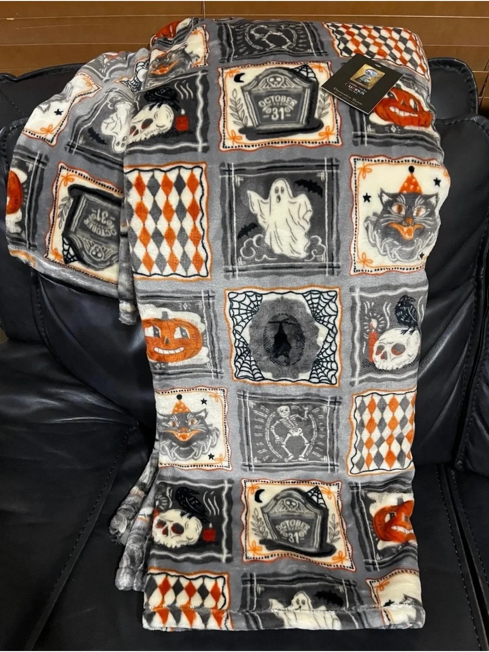Halloween Cynthia Rowley Curious New York Retro Frights Throw - Halloween Throw